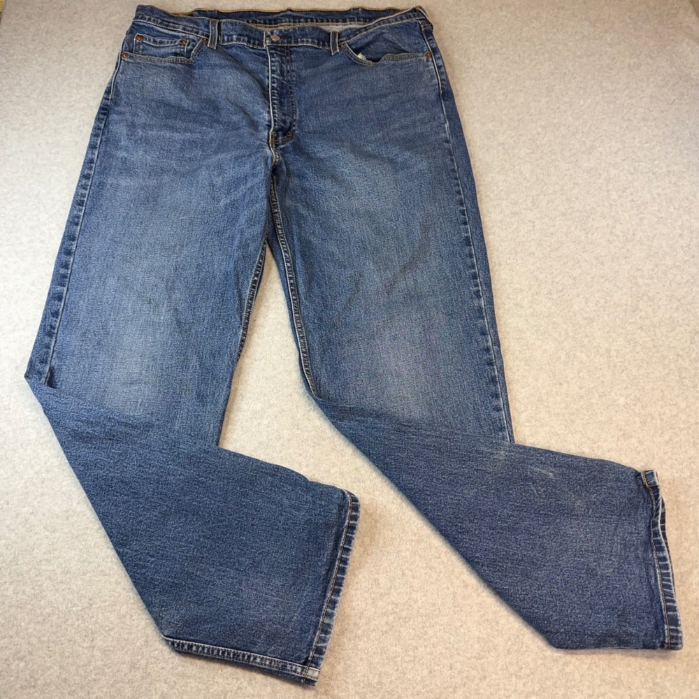 Levis 550 Relaxed Fit Jeans Mens 42x34 Blue Medium Wash Denim 550-0216